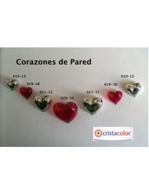 Corazon Pared Chico Cristal